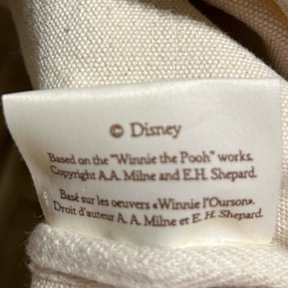 Disney Winnie the Pooh tote bag. Well loved. Some wear discoloration. Zip close. - Picture 6 of 13